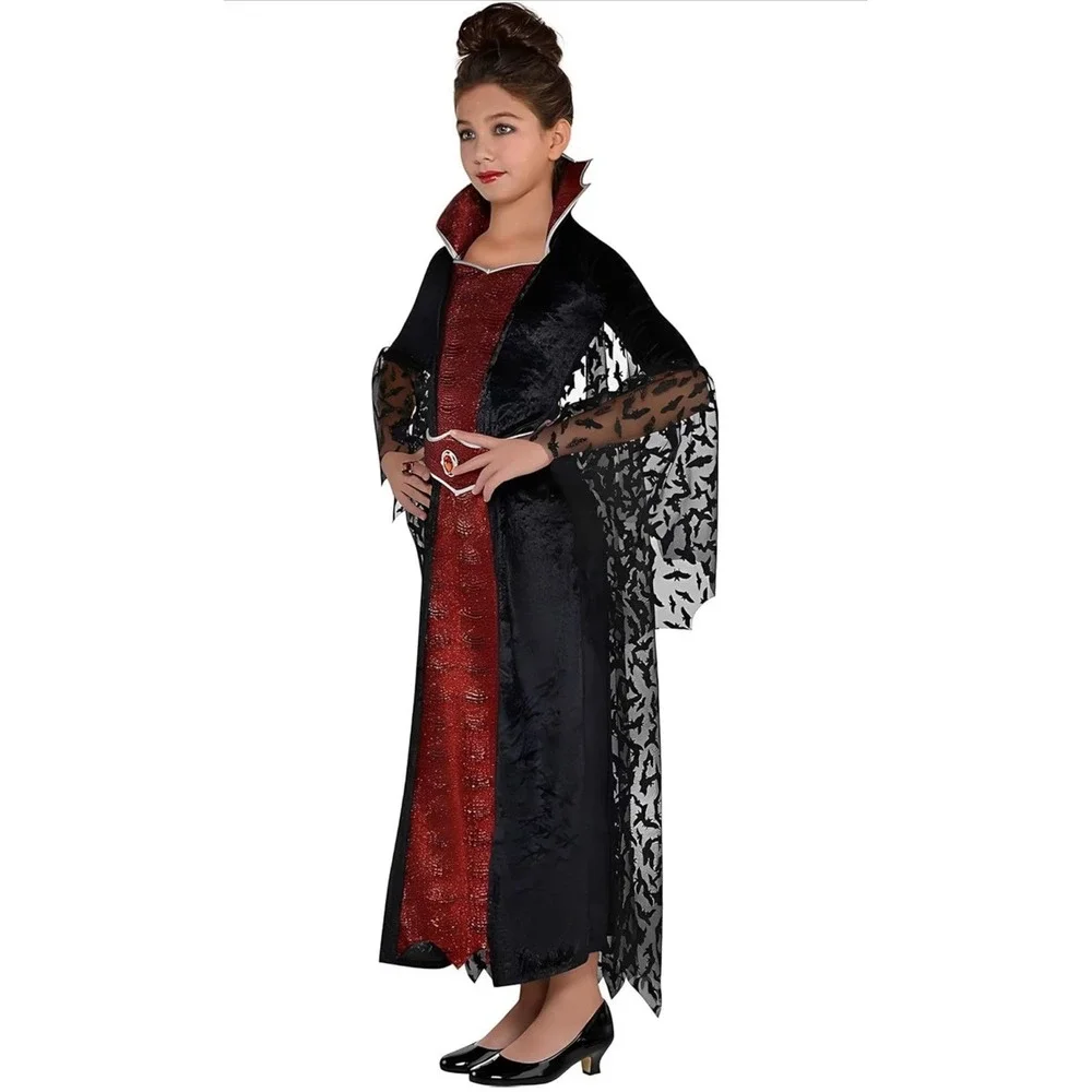 Coffin Queen Vampire Witch Halloween Child Costume SZ 8-10 Amscan Suit Yourself - Picture 4 of 5
